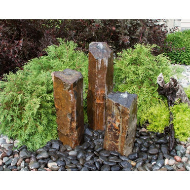 Real Stone Fountains Fountain Kit – Triple Basalt Fountain Blue Thumb